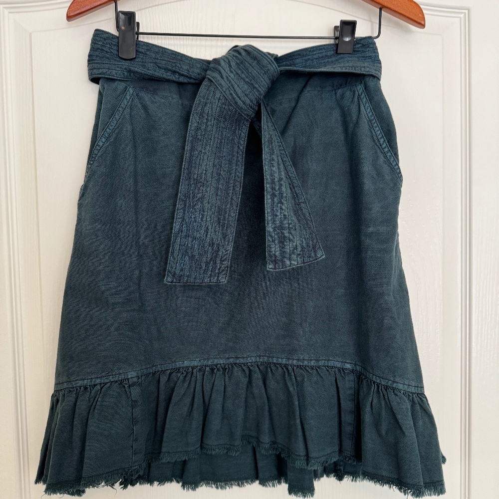 Anthropologie Med Dark Teal Skirt